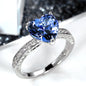 AAA Heart-shaped Zircon Inlaid Ring