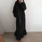 Women's Fleece-lined Hooded Loose Dress