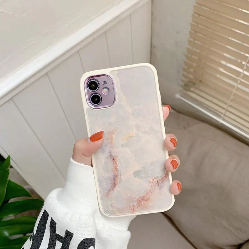 Marble iPhone Frosted Electroplating Soft Case for Apple