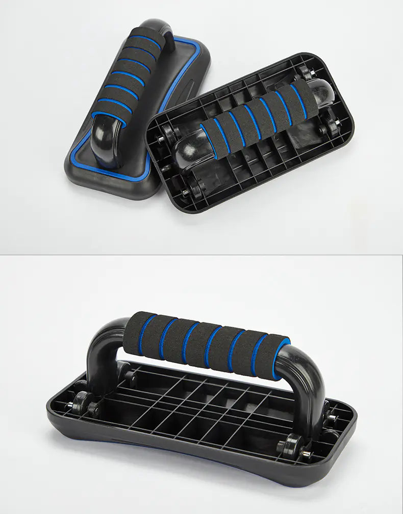 Rodillo Ab de 4 Ruedas con Soporte para Flexiones para Fitness