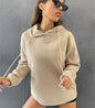 Women's Long-Sleeved Solid Color Pullover Sweater