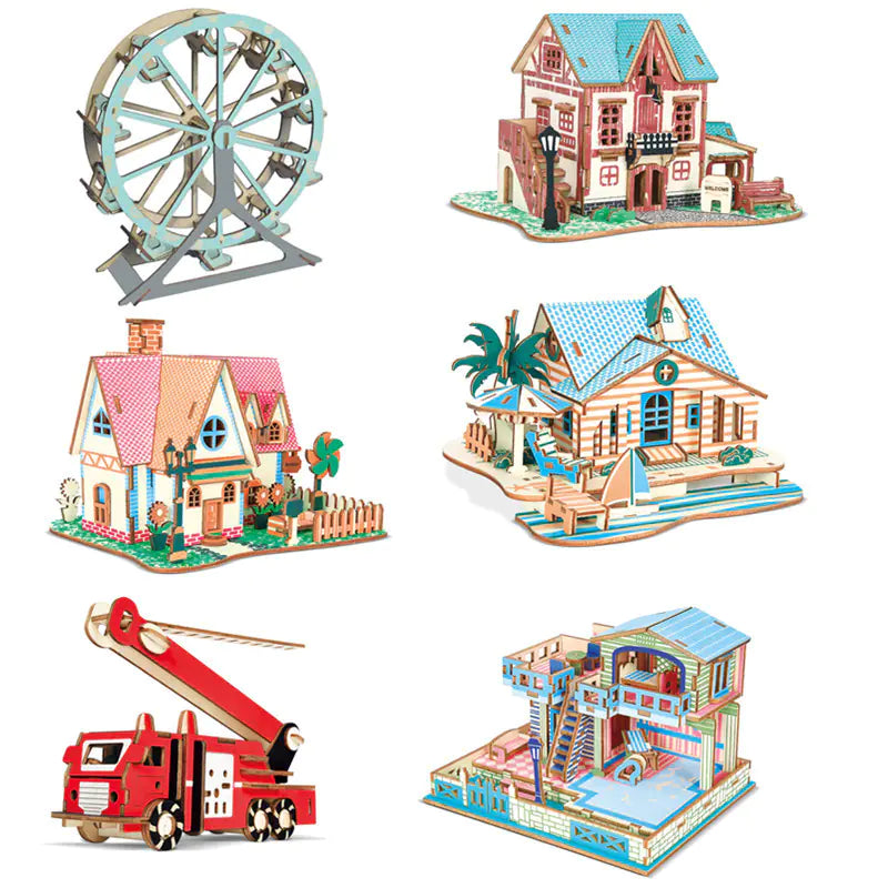 3D Wooden Puzzle DIY Model - Creative Craft Toy