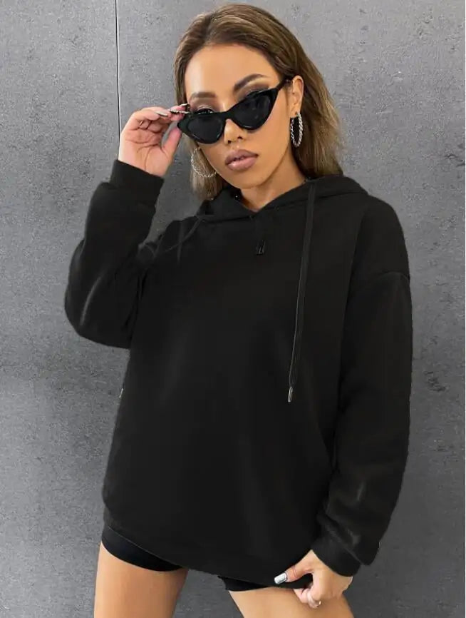 Women's Long-Sleeved Solid Color Pullover Sweater