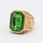 Retro Masonic Gem Titanium Steel Men's Ring