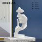Silence is Gold Abstract Resin Craft Ornament Statue