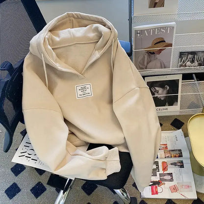 Women's Solid Active Hooded Fleece Lined Sweatshirt