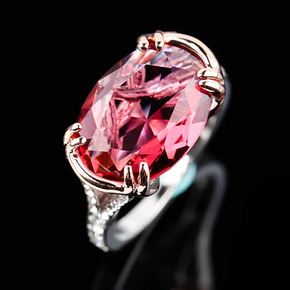 Simple Inlaid Gem Ring for Women