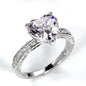 AAA Heart-shaped Zircon Inlaid Ring