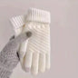Guantes Térmicos de Lana Tejidos para Deportes de Invierno con Función Táctil