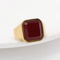 Men's Simple Square Tiger Eye Gem Fashion Ring