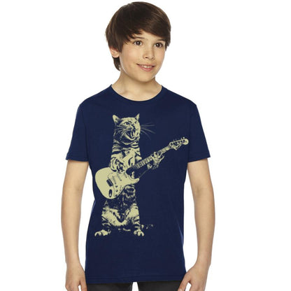 Niños gato tocando guitarra