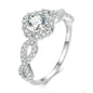 Platinum Plated Zircon Fashion Ring