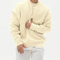 Men's Crew Neck Sweater with Drop Shoulder Sleeves