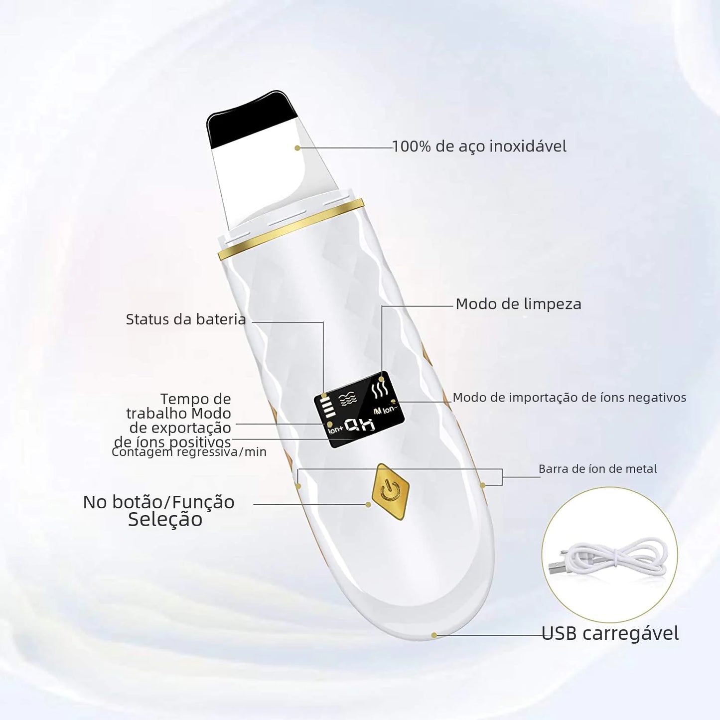 LCD Blackhead Remover and Facial Cleansing Device