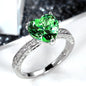 AAA Heart-shaped Zircon Inlaid Ring