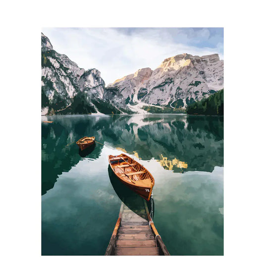 Arte de Lienzo de Óleo Pintado a Mano de Paisaje Digital