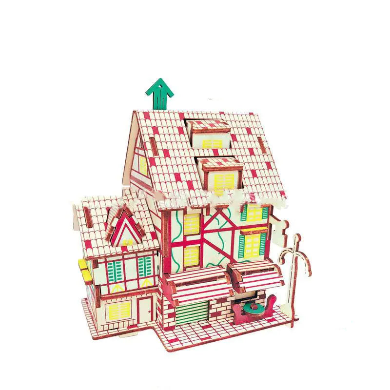 3D Wooden Puzzle Toy for Kids - DIY Model Set