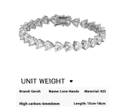 Fashion Diamond Heart-shaped Zircon Bracelet