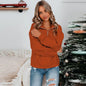Casual Loose Solid Color Long Sleeve Pullover Sweater