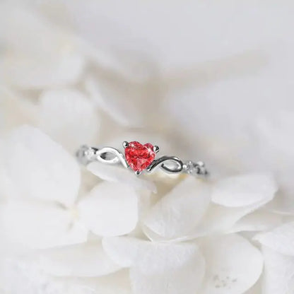 Heart Shaped Zircon Diamond Ring for Women