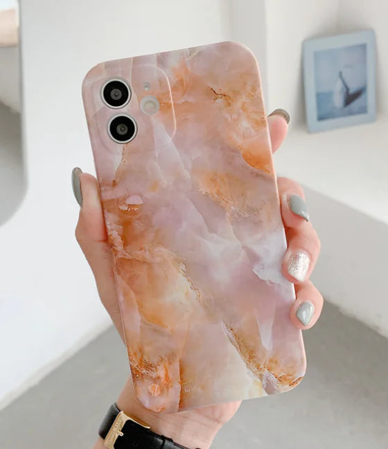 Marble iPhone Frosted Electroplating Soft Case for Apple