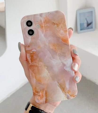 Marble iPhone Frosted Electroplating Soft Case for Apple