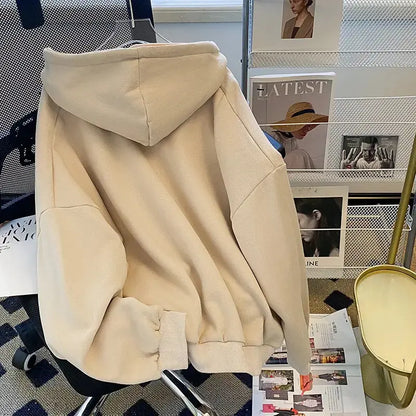 Women's Solid Active Hooded Fleece Lined Sweatshirt