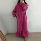 Women's Fleece-lined Hooded Loose Dress